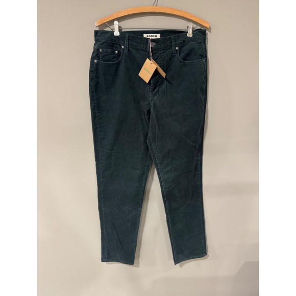 Boden 5-Pocket Cord Slim Jeans Pants Corduroy Size 10L RO446-GRN Green NEW NWT - Picture 2 of 7